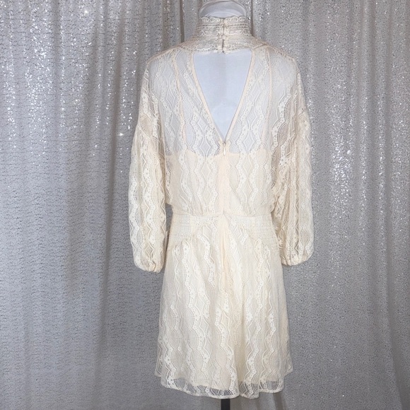 Free People “Bittersweet” Cream Lace Mini - Picture 4 of 7